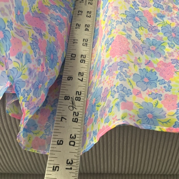 Selkie size medium new Bon Bon puff Floral mini Dress pink purple baby girl phot - Picture 8 of 11